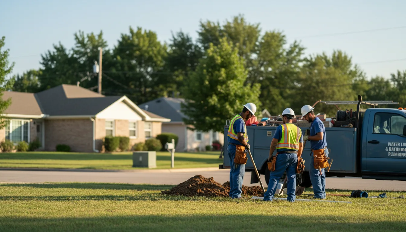 Residential water line and bathroom plumbing service in Gouldsboro, PA